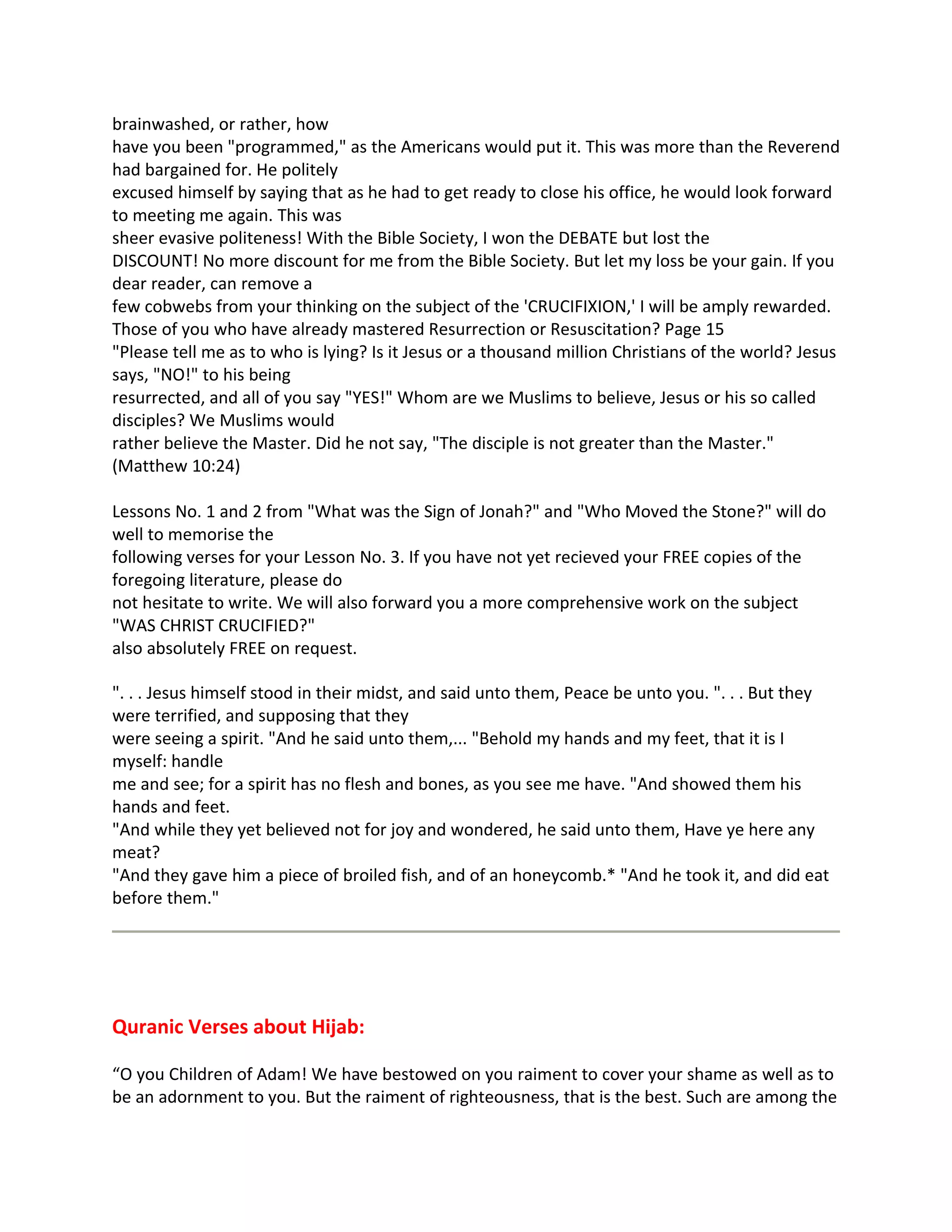 Question & answers on islam