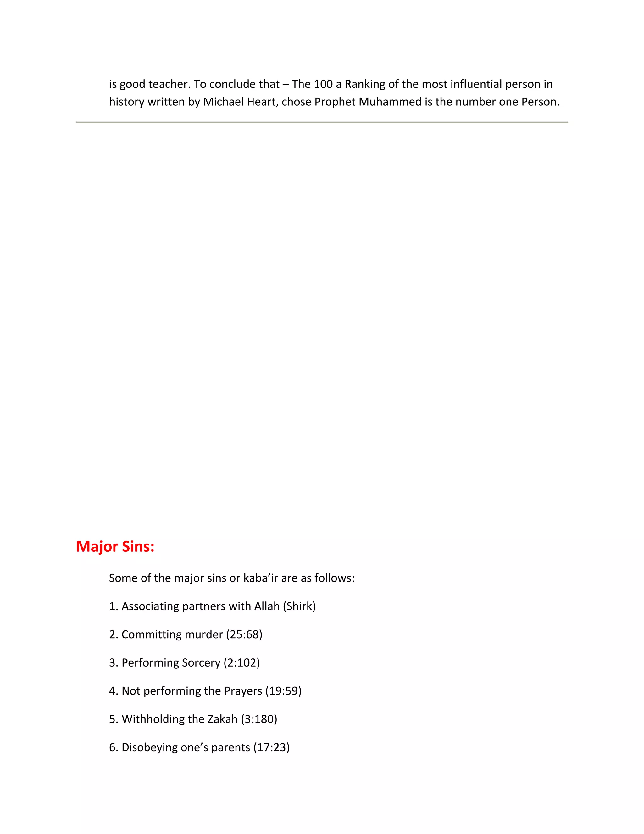 Question & answers on islam