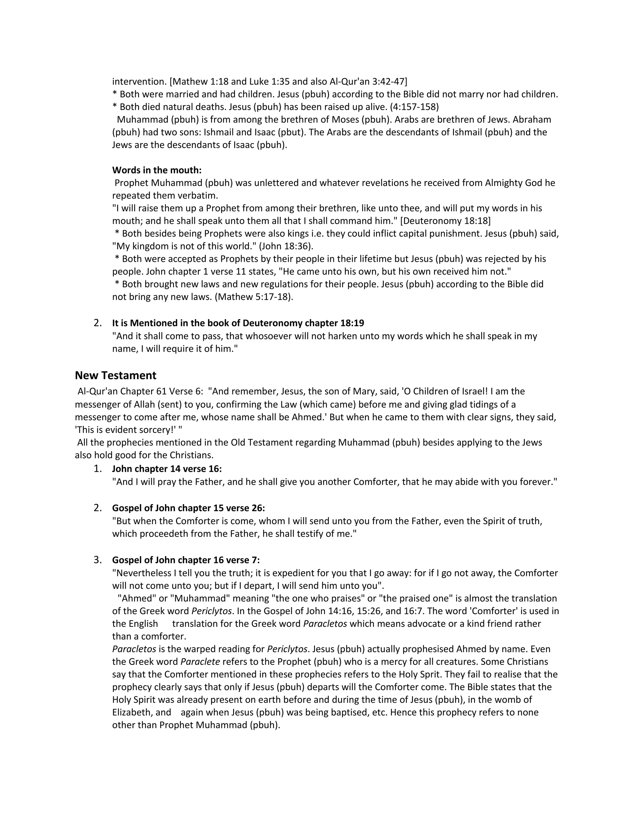 Question & answers on islam