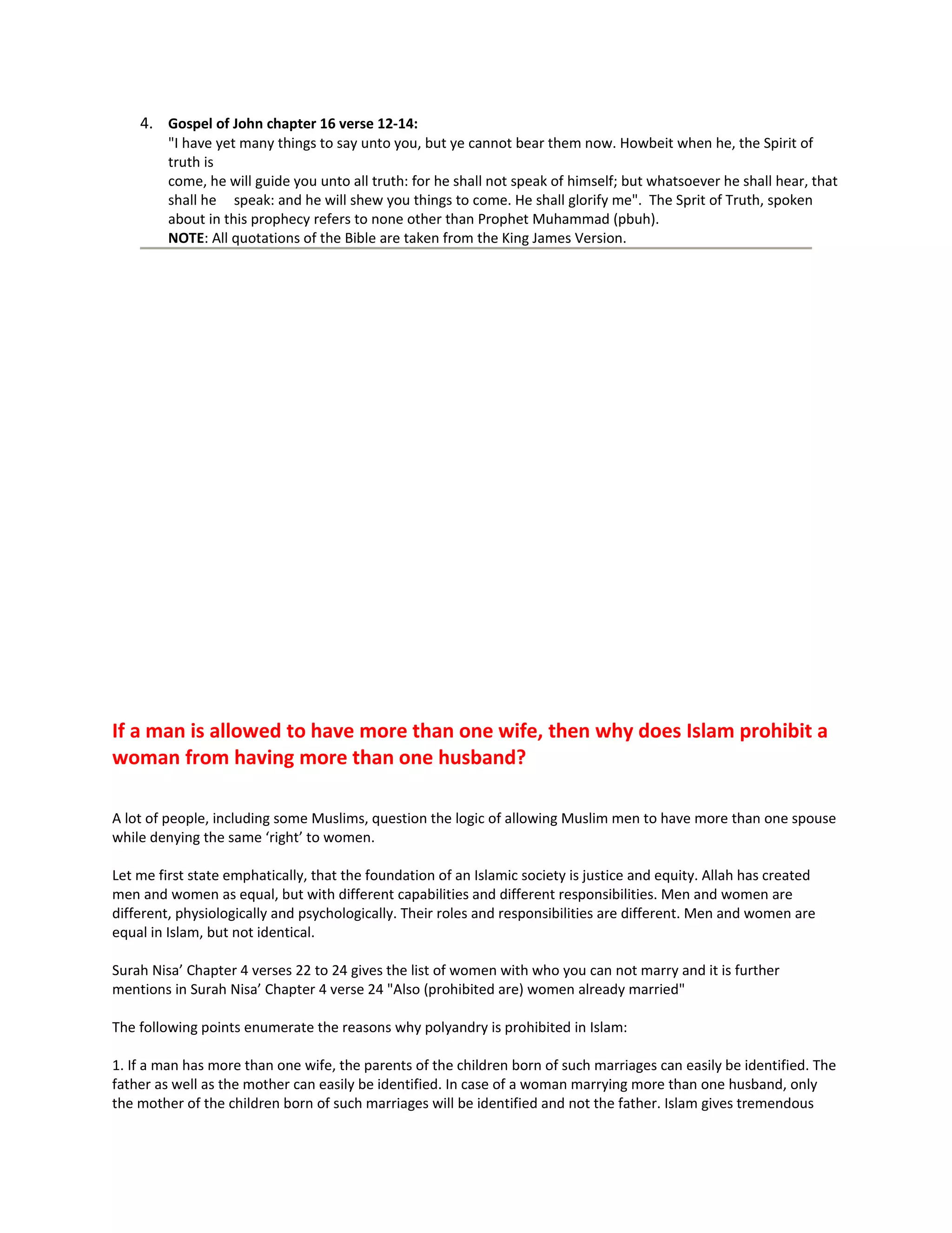 Question & answers on islam