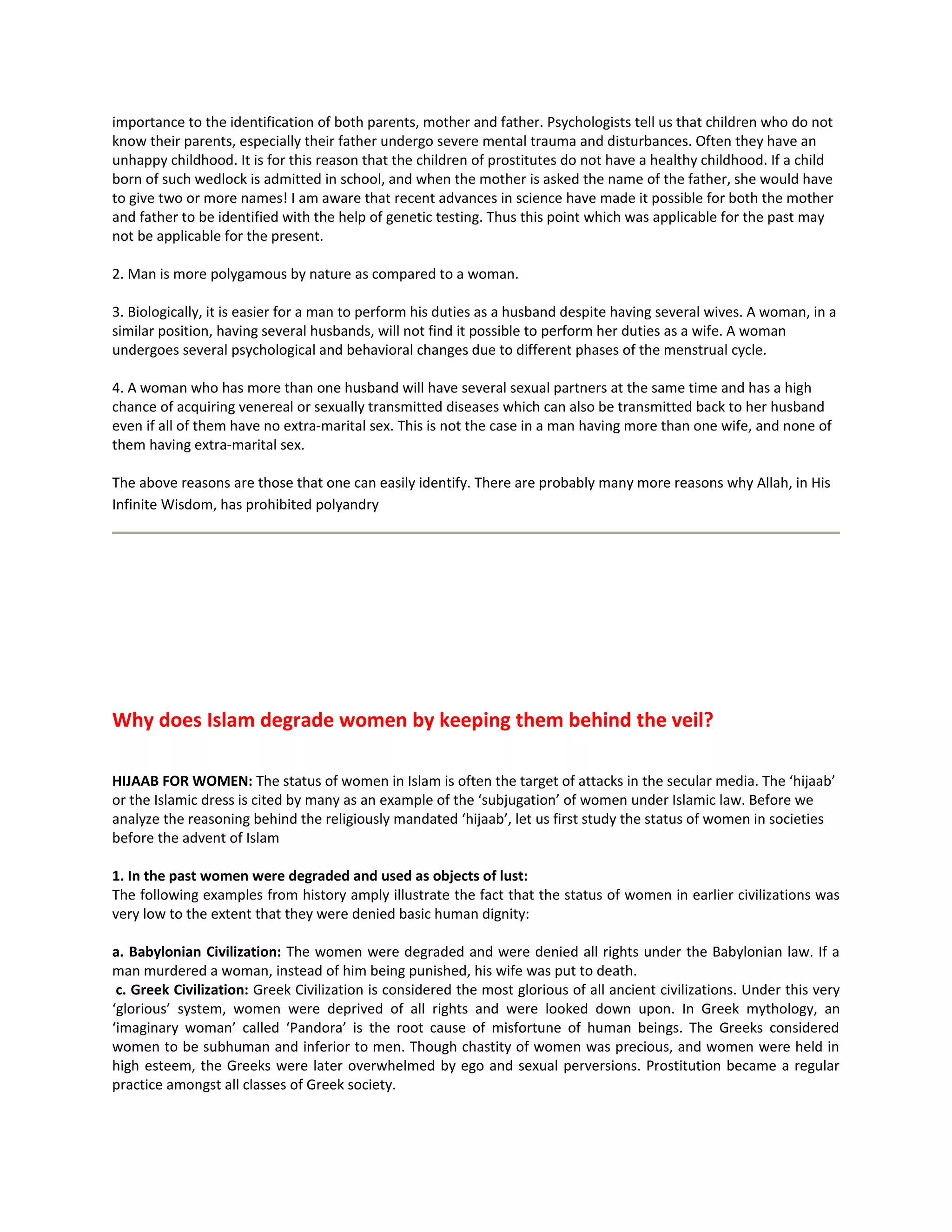 Question & answers on islam