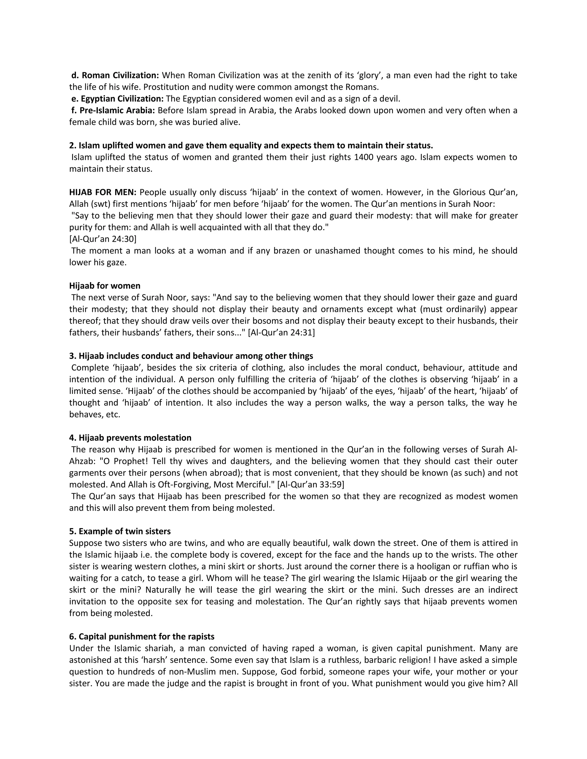 Question & answers on islam