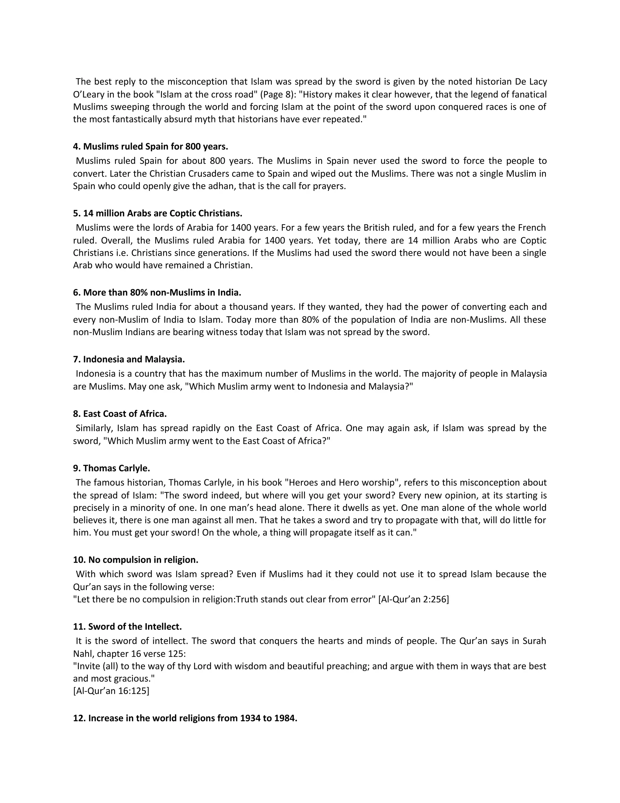 Question & answers on islam