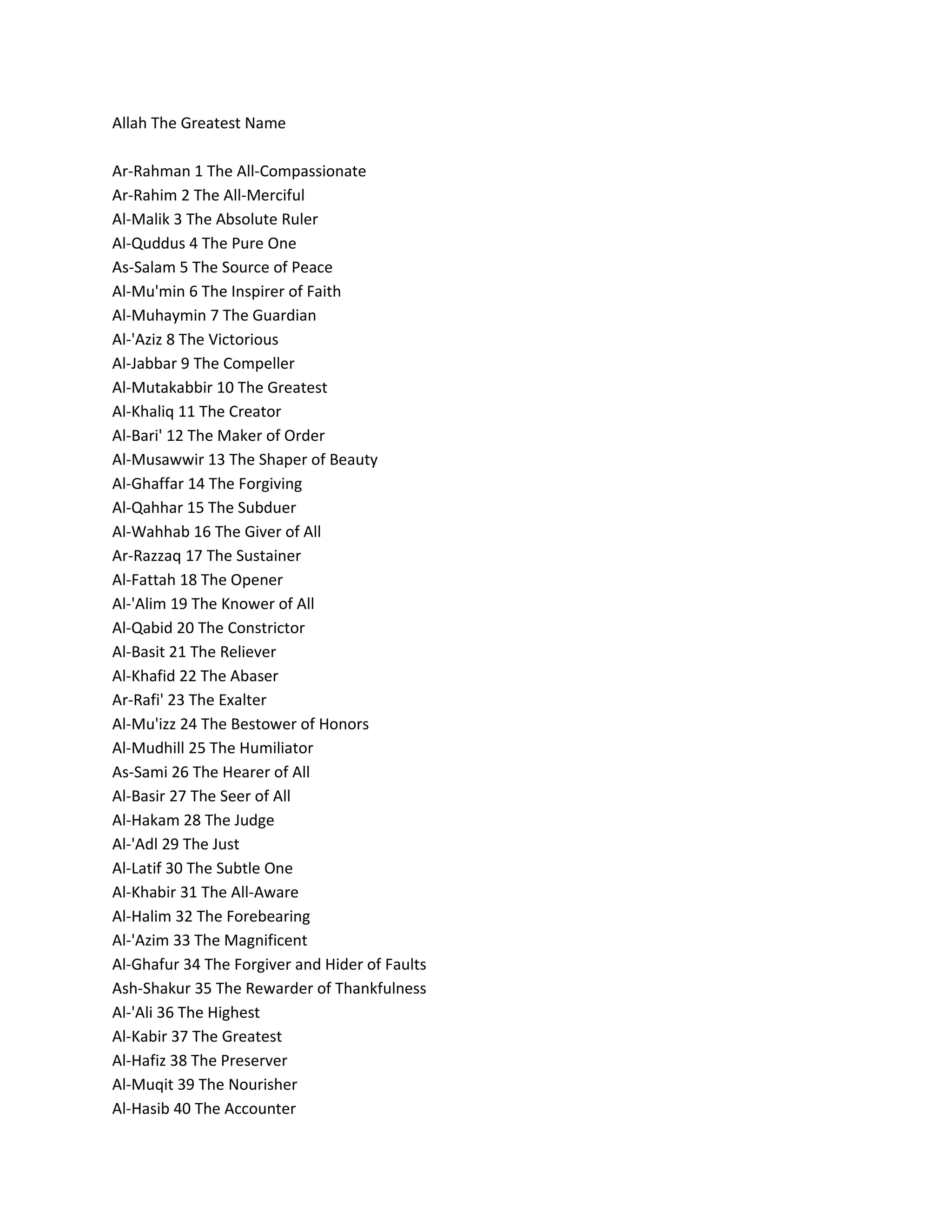 Question & answers on islam