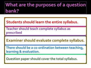 Lesson Question Bank Question bank | PPTX