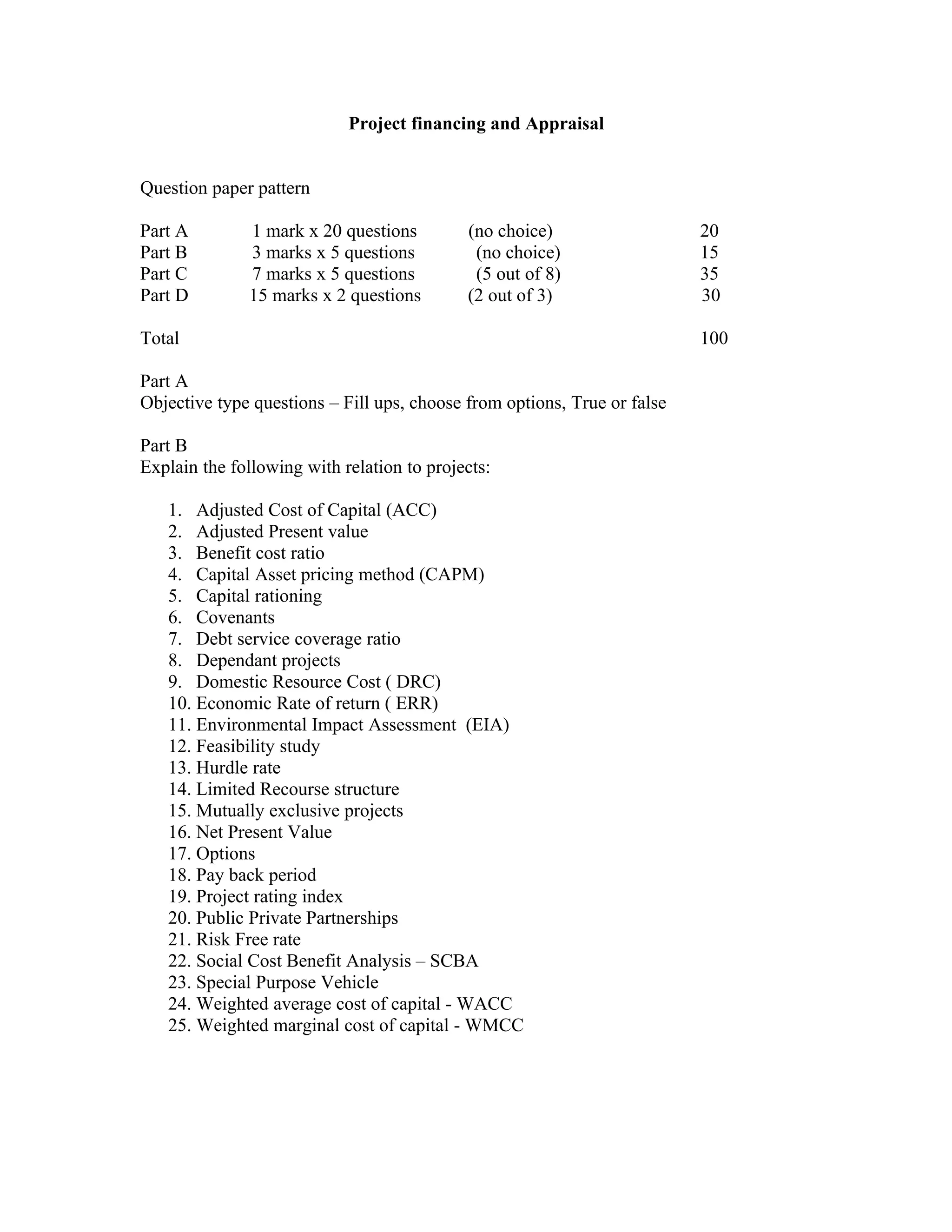 Question bank projects | DOC