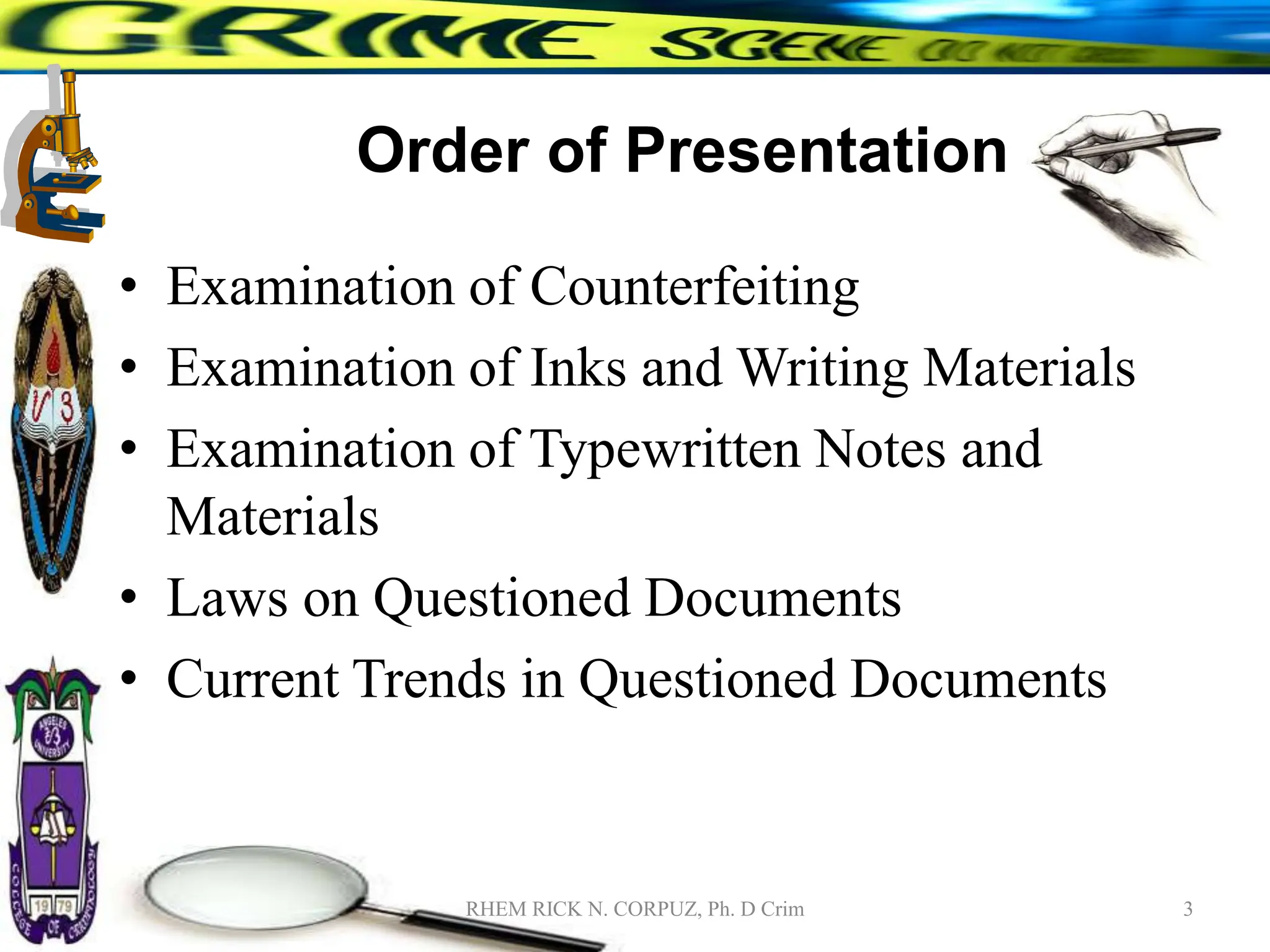 Questioned Document. comprehensive review | PPTX