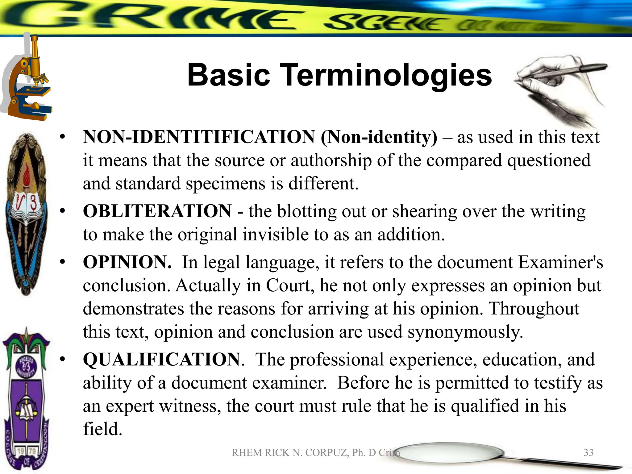 Questioned Document. comprehensive review | PPTX