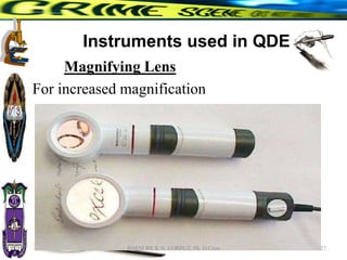 Instruments used in QDE
Magnifying Lens
For increased magnification
27
RHEM RICK N. CORPUZ, Ph. D Crim
 