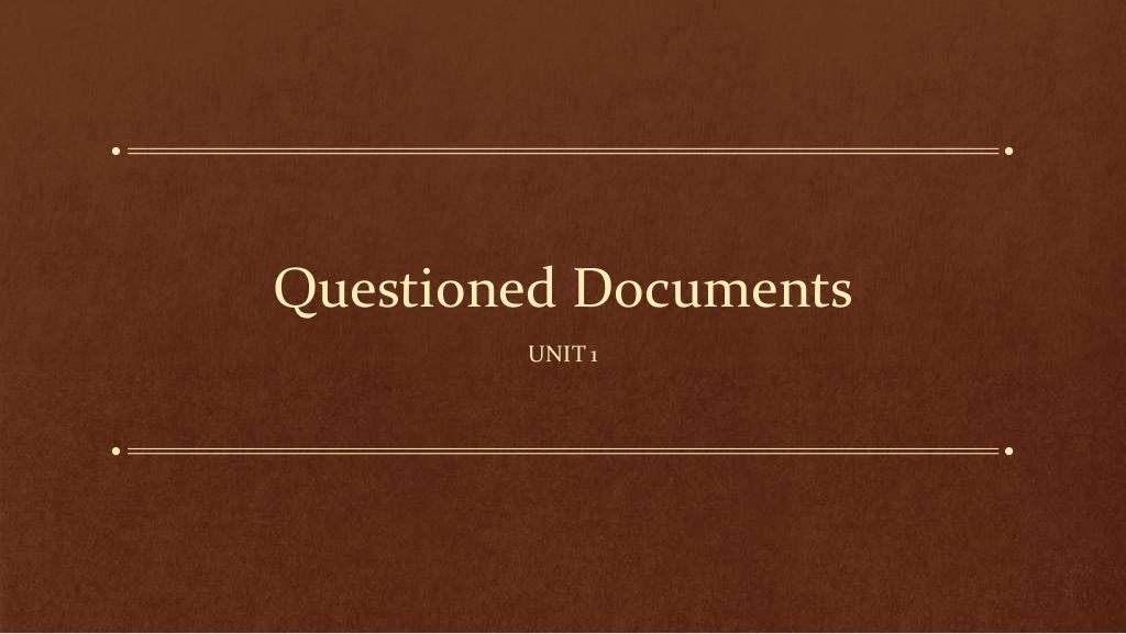 Questioned documents Full PPT