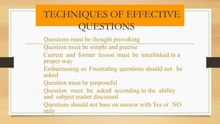 Questioning during the class | PPTX | Educational Assessment | Education