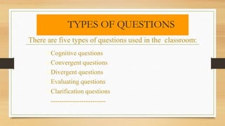 Questioning during the class | PPTX