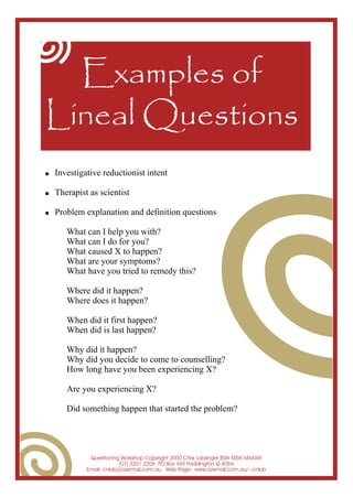 Questioning intentions presentation | PDF