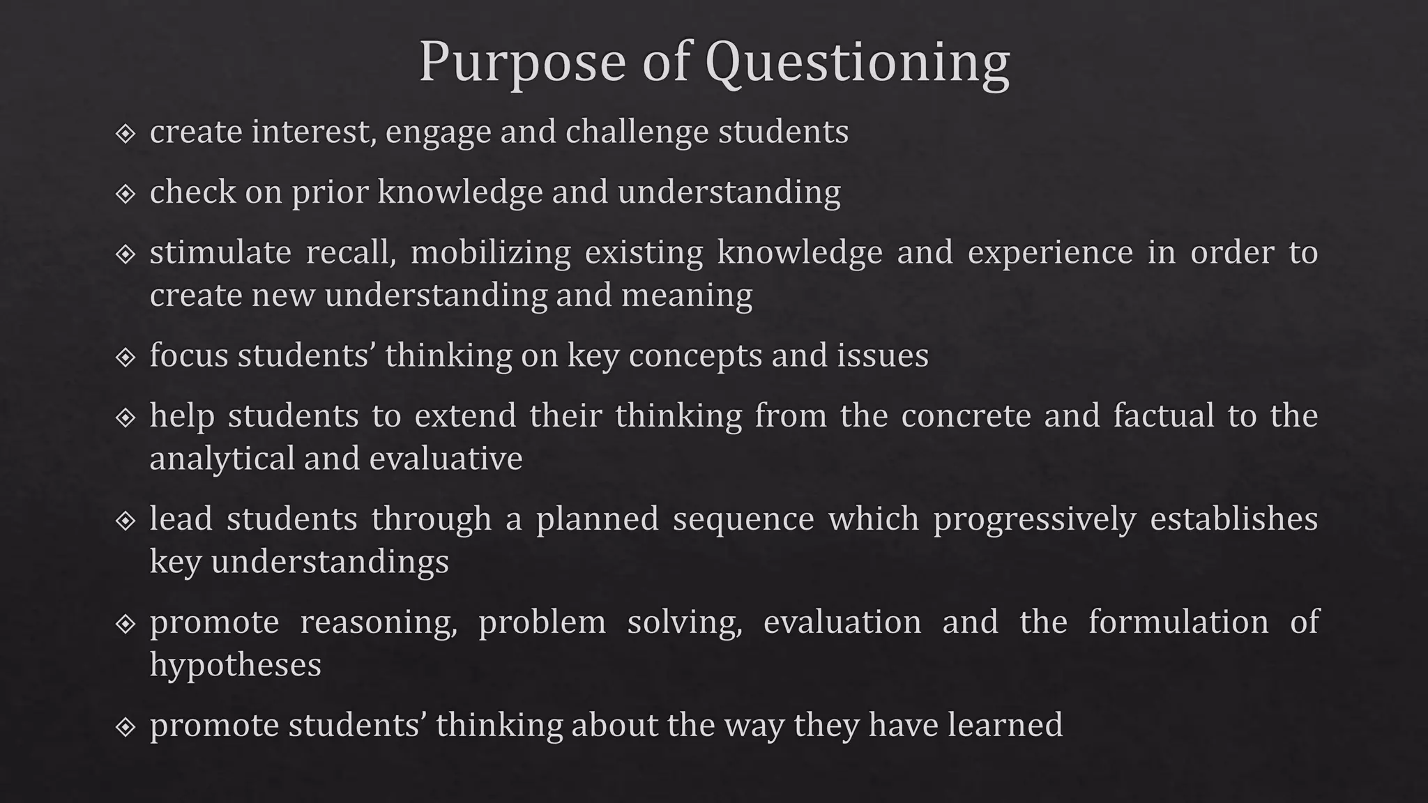 Questioning: Skill and Practices | PPT