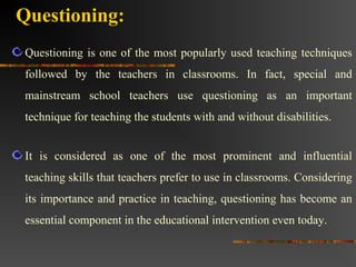 Questioning skills | PPT