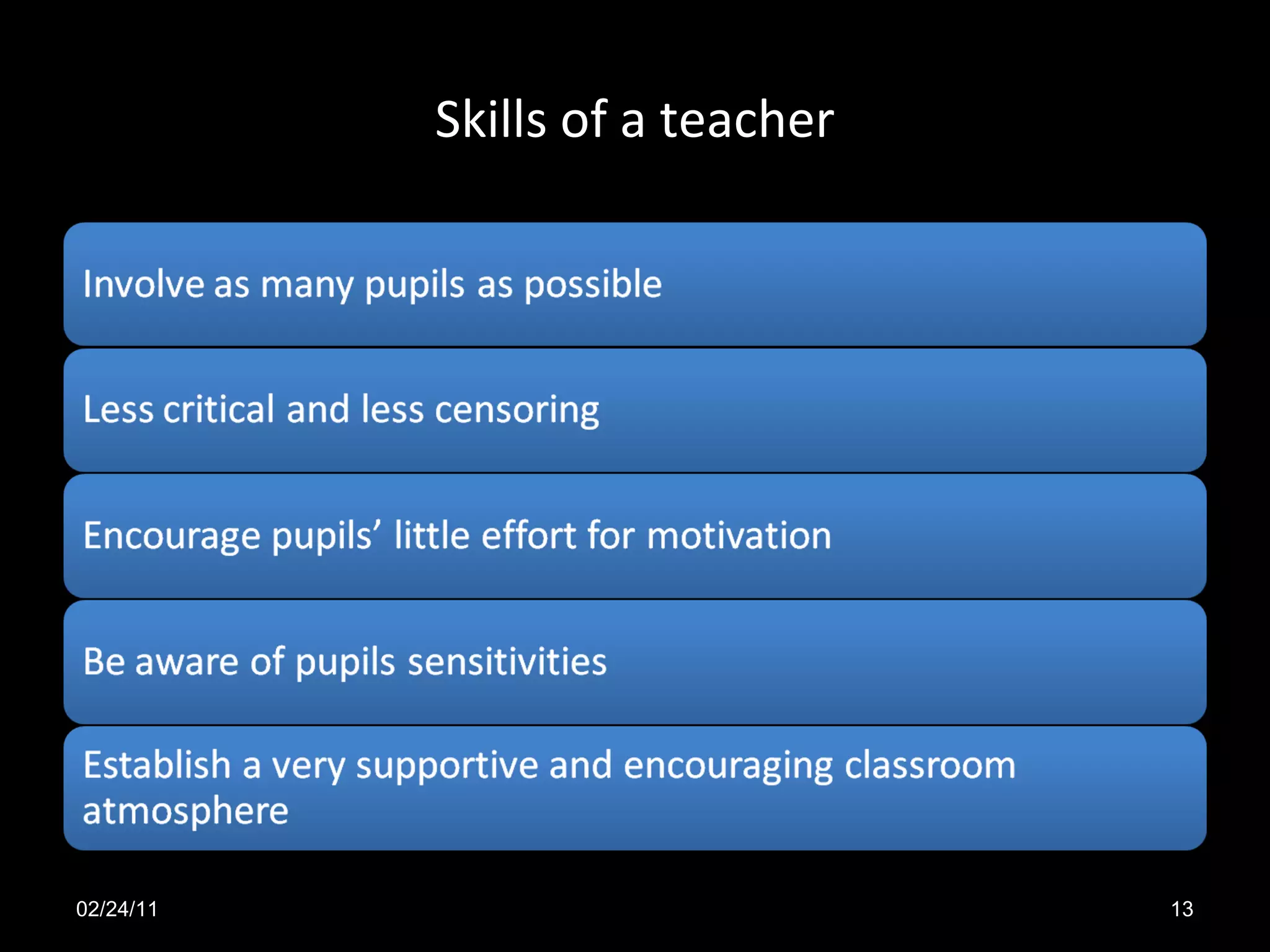 Skills of a teacher 02/24/11