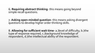 Questioning Techniques | PPT