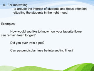 Advancing Questions Examples Questioning techniques: helping learners develop higher prder thinking ...