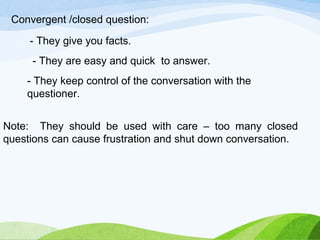 Questioning techniques: helping learners develop higher prder thinking ...