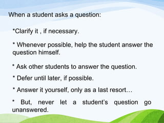Questioning techniques: helping learners develop higher prder thinking ...
