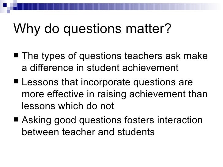Questioning Techniques Overview