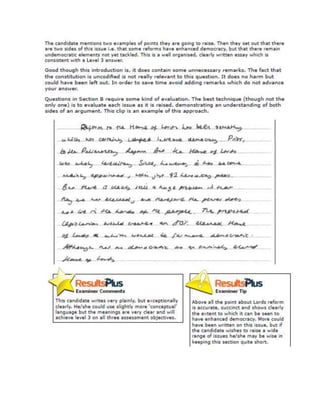 Question, mark scheme, examiners report and model answer jan 13