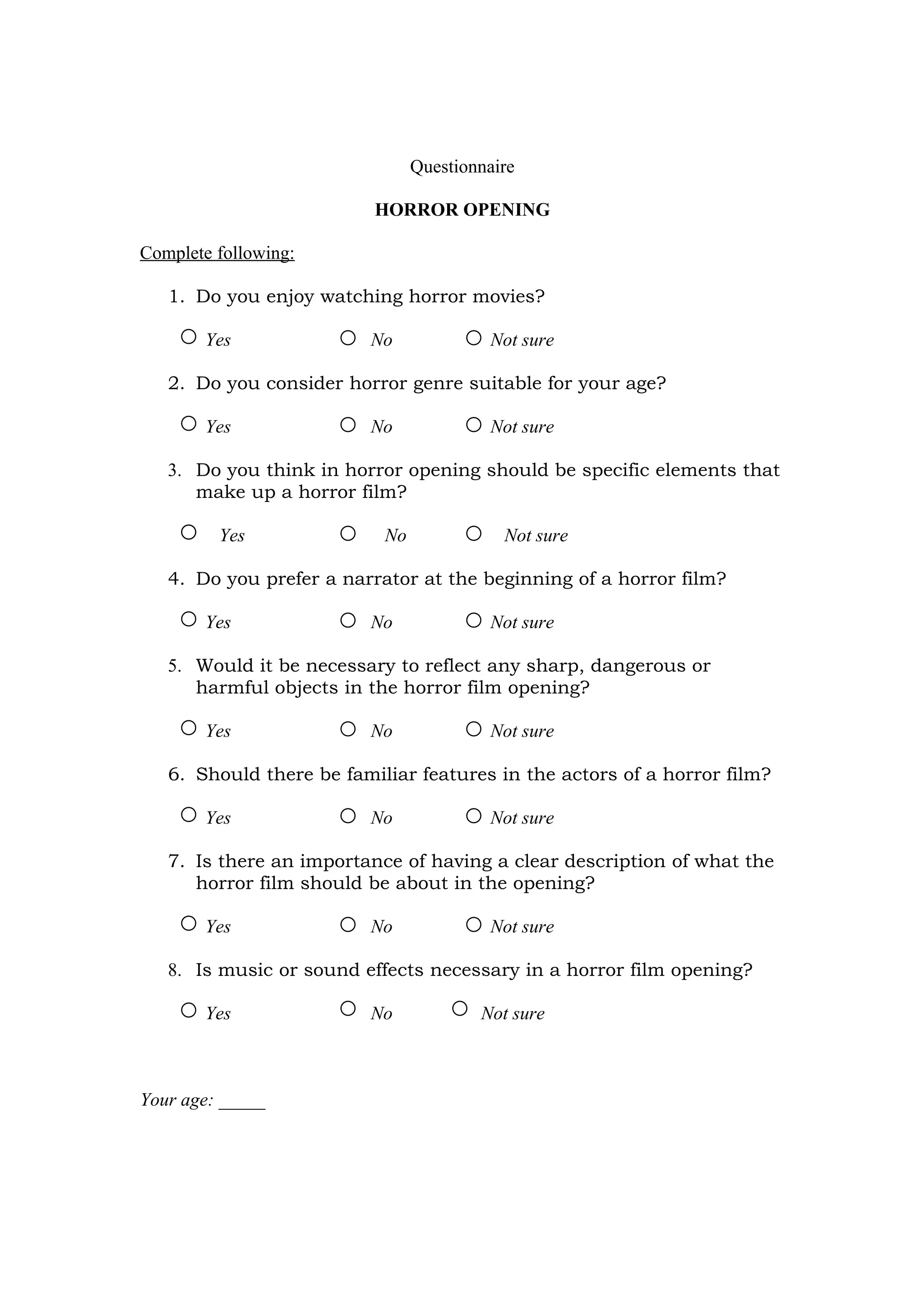Questionnaire2 | PDF