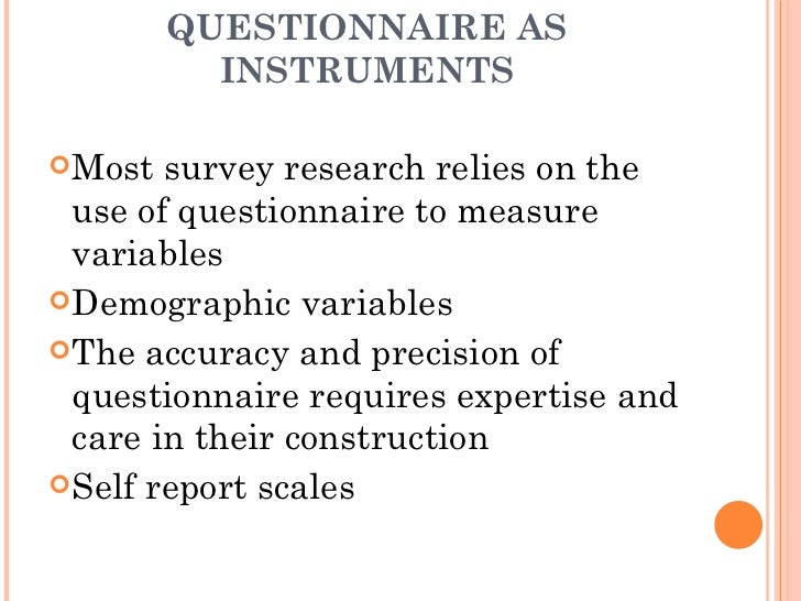 demographic questionnaire