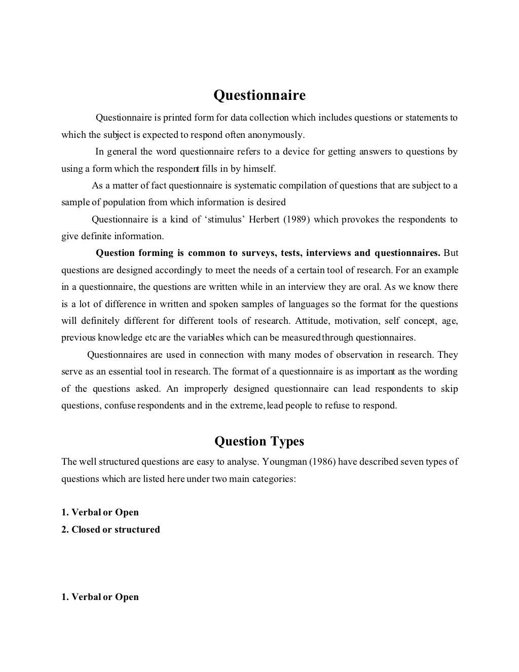 Questionnaire
