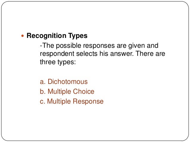 example of recognition