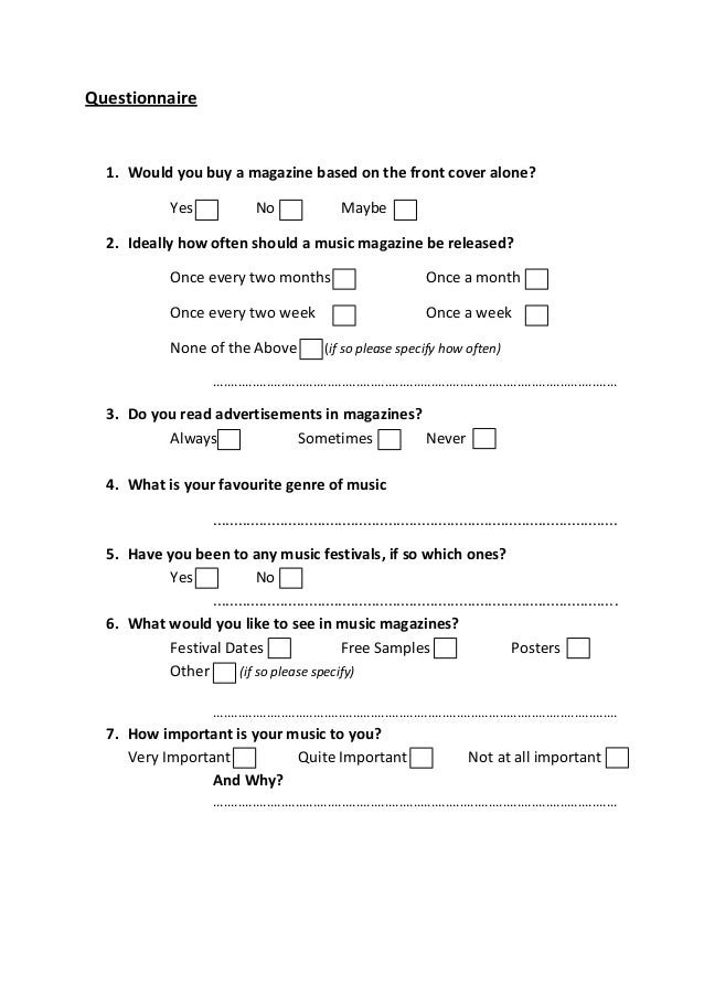 AS Media Questionnaire
