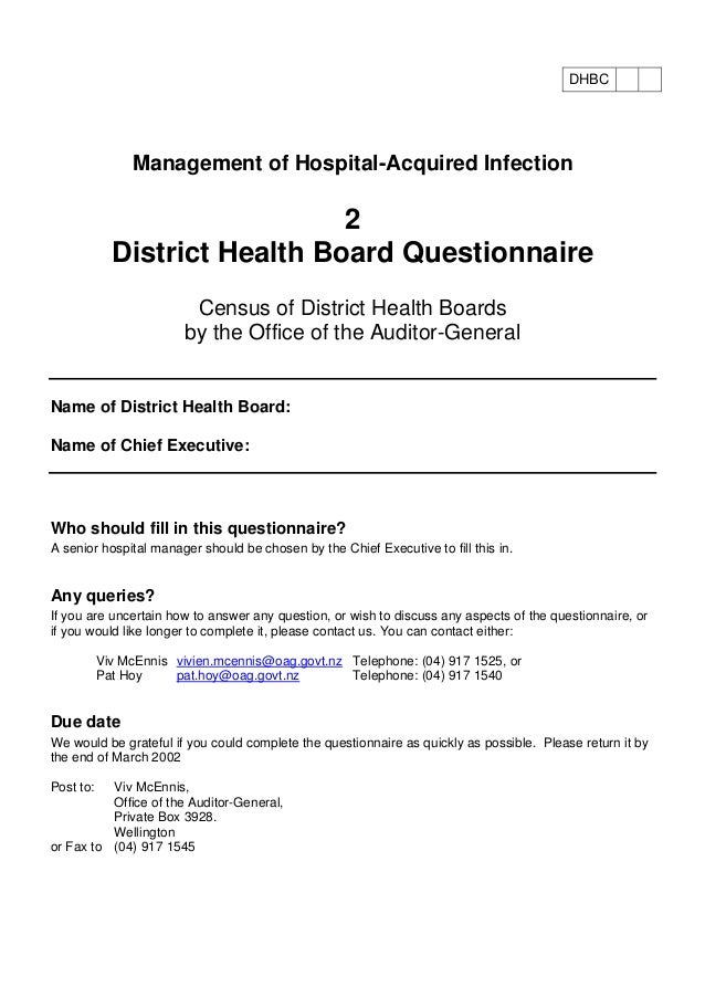 questionnaire on healthcare