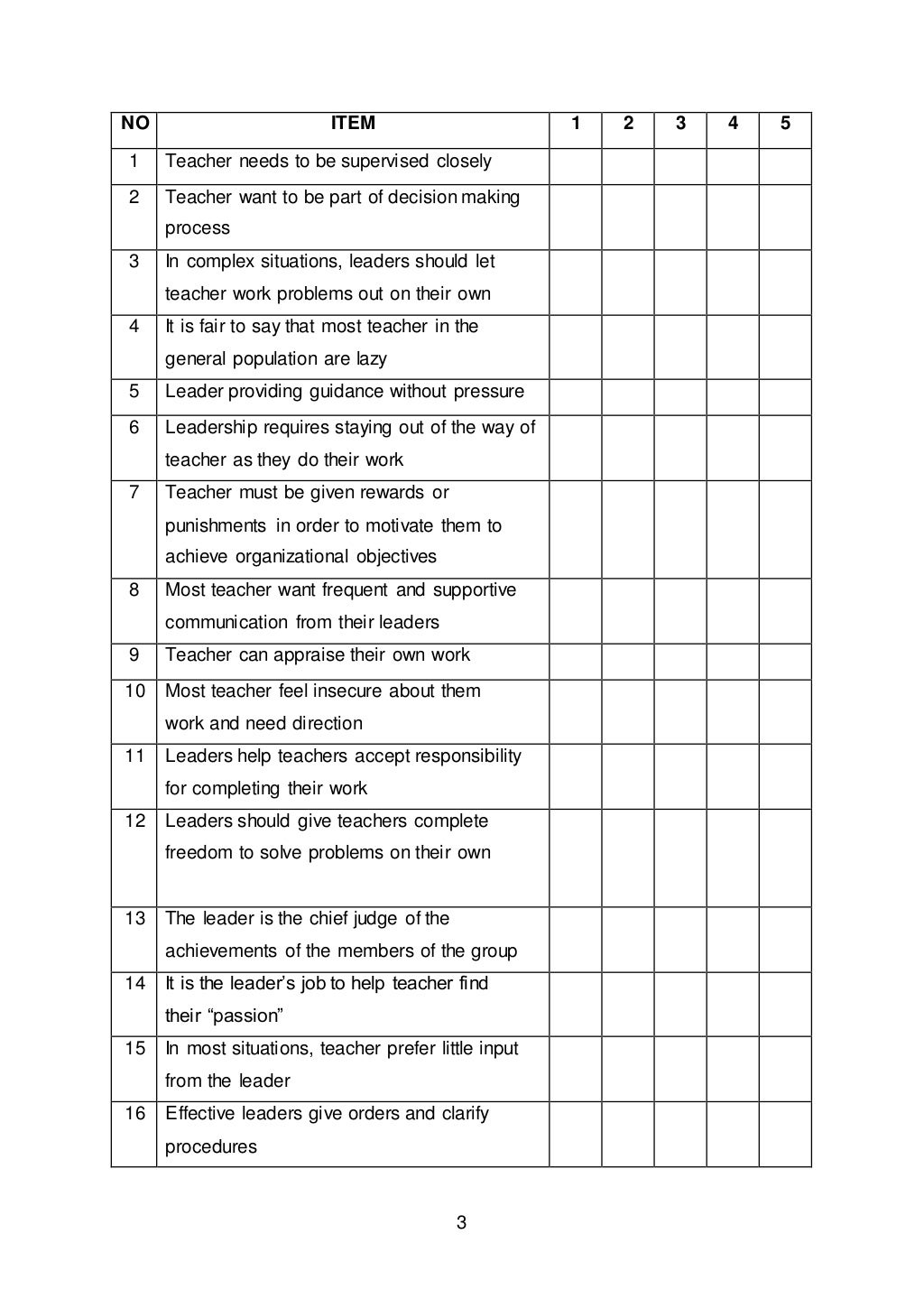 QuestionnaireA STUDY ON THE RELATIONSHIP BETWEEN LEADERSHIP STYLES A…