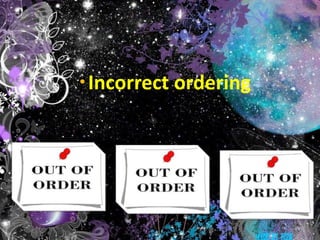 Incorrect ordering
 