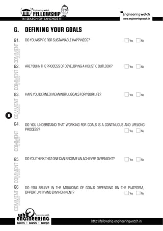 Engineering Watch Fellowship Questionnaire Booklet