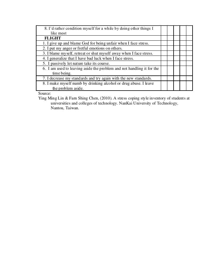 Coping With Stress Scale