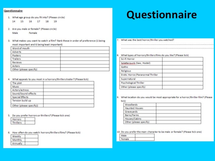 Questionnaire analyse