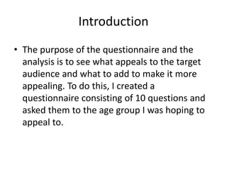 Questionnaire Analysis | PPTX