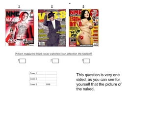 This question is very one sided, as you can see for yourself that the picture of the naked,  