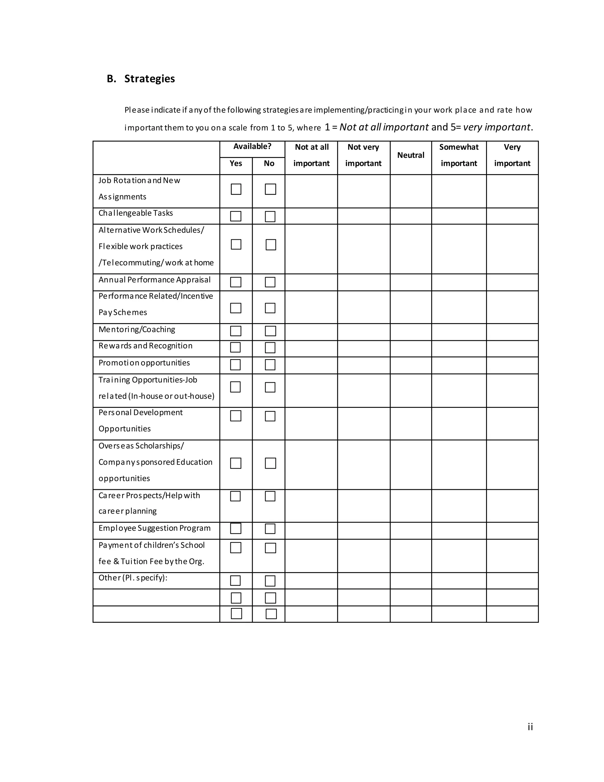 Questionnaire annexure analysis form | DOCX