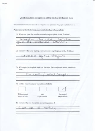 Questionnaire Answers