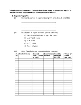 Questionnaire exporter | PDF