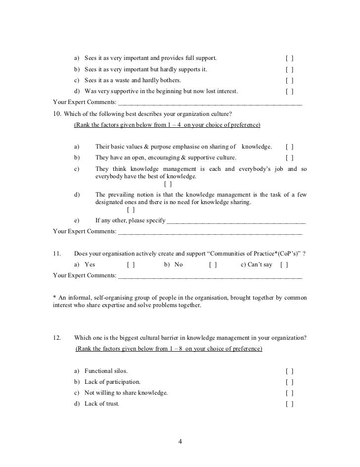 Thesis topics in knowledge management