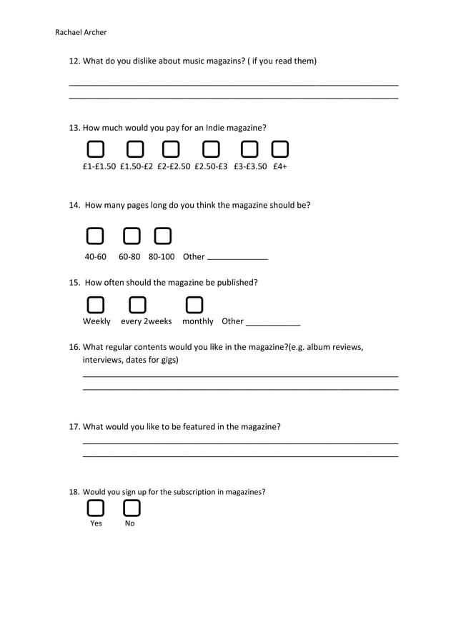 Questionnaire media racahel archer