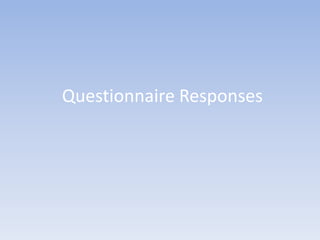 Questionnaire Responses
 