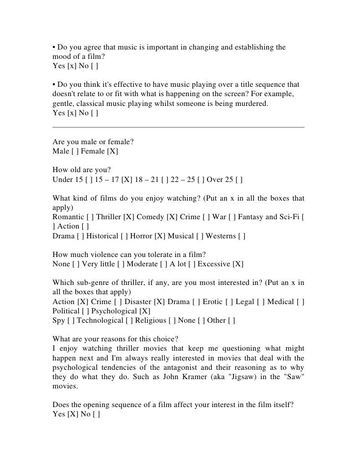 Questionnaire Results