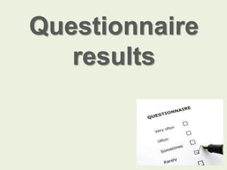 Questionnaire
results
 