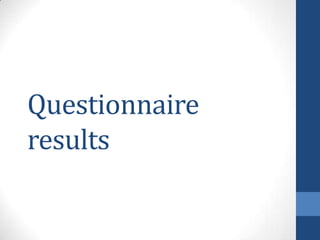 Questionnaire
results

 