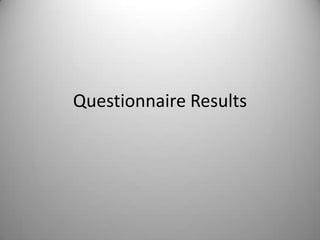Questionnaire Results

 
