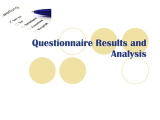 Questionnaire Results and Analysis 